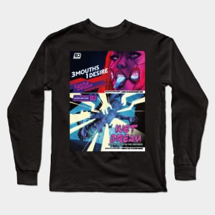 Cyberpunk 2077 ads - 3 Mouths 1 Desire - Wet dream Long Sleeve T-Shirt